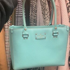 Kate Spade Aqua Blue Tote Bag Good Condition